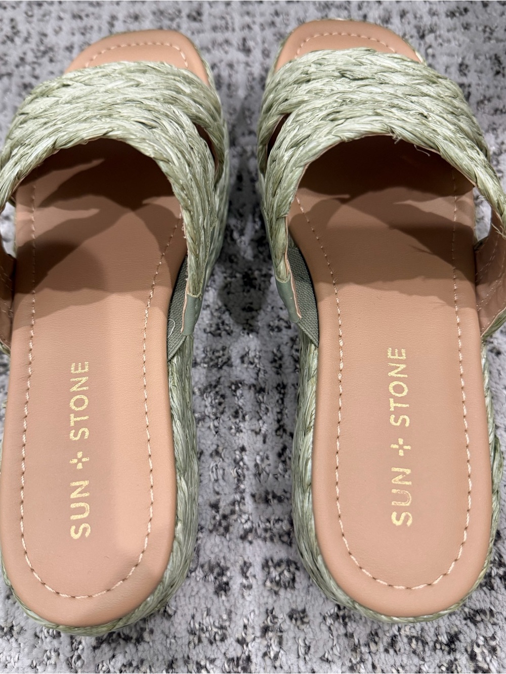 Sun + Stone Tan Braided Espadrille Sandals